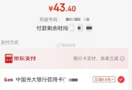 jd搜：话fei ,茺50亓 选光大xyk可立减6.6 ,付前可见优惠 多次 自测 ​​​
